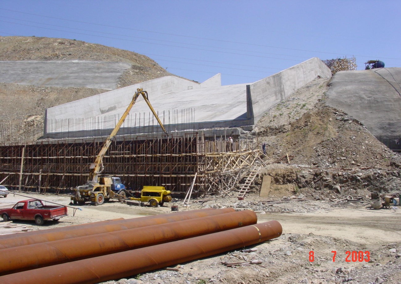 Εργασίες κατασκευής Υπερχειλιστή Φράγματος Αγιονερίου