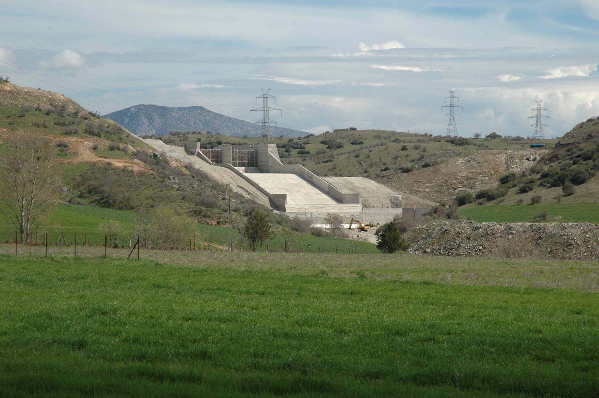 Γενική Άποψη Υπερχειλιστή Φράγματος Αγιονερίου