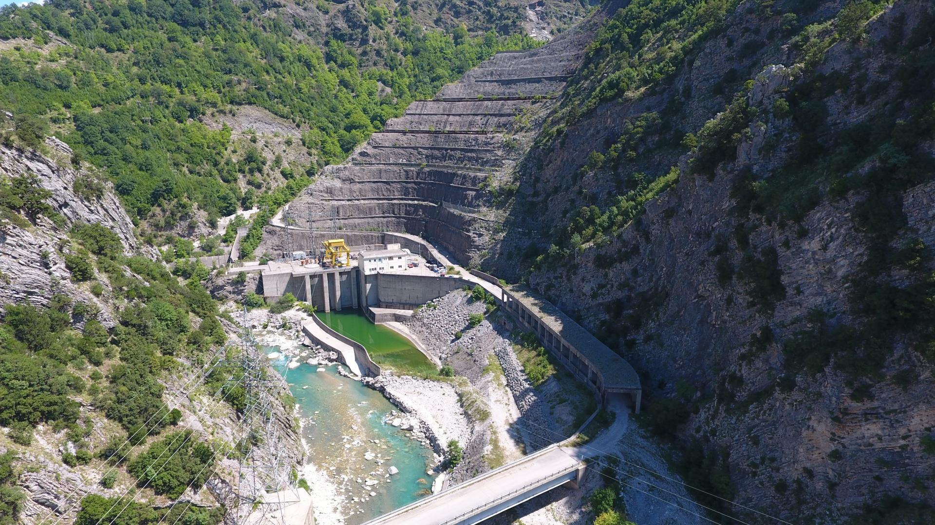Γενική Άποψη Υδροηλεκτρικού Σταθμού Γλύστρας Μεσοχώρας